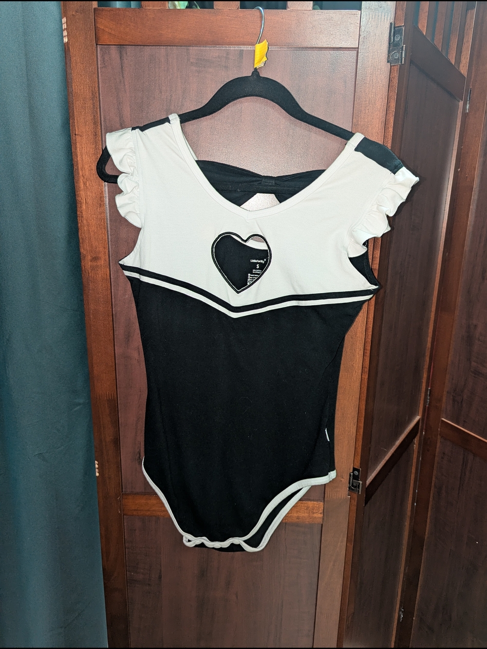 Sweetheart Contrast Black & White Chemise Bodysuit